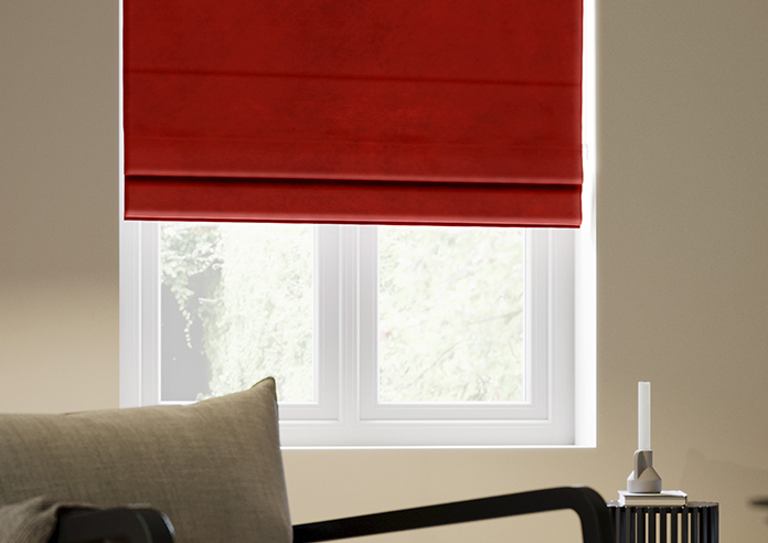 Odessa Velvet, Crimson - Twist&Fit Roman Blind - Image 5